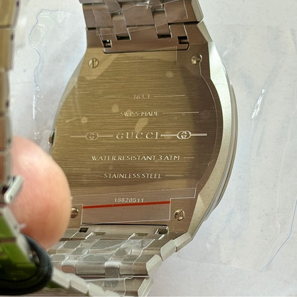 Gucci 25H Pink Silver Watch YA163410 Women's Size 38 - Picture 5 of 15